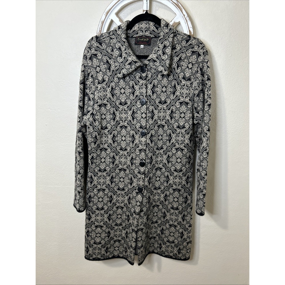 Invisible World Juneau Alaska WOMENS XXL 100% Alpaca Grandma Tunic Sweater